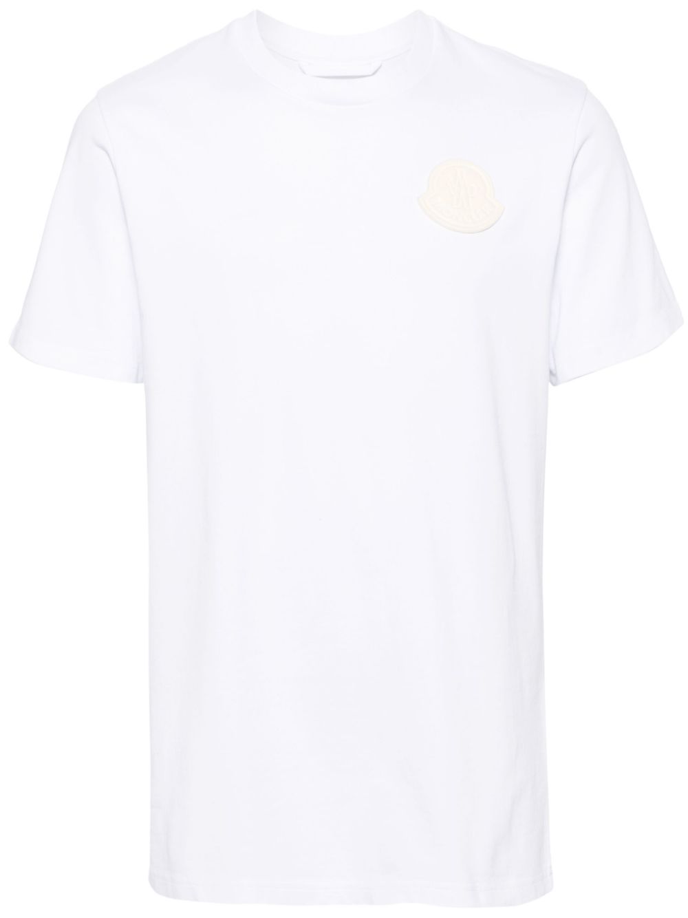 Moncler T-Shirt mit Logo-Patch - Weiß von Moncler