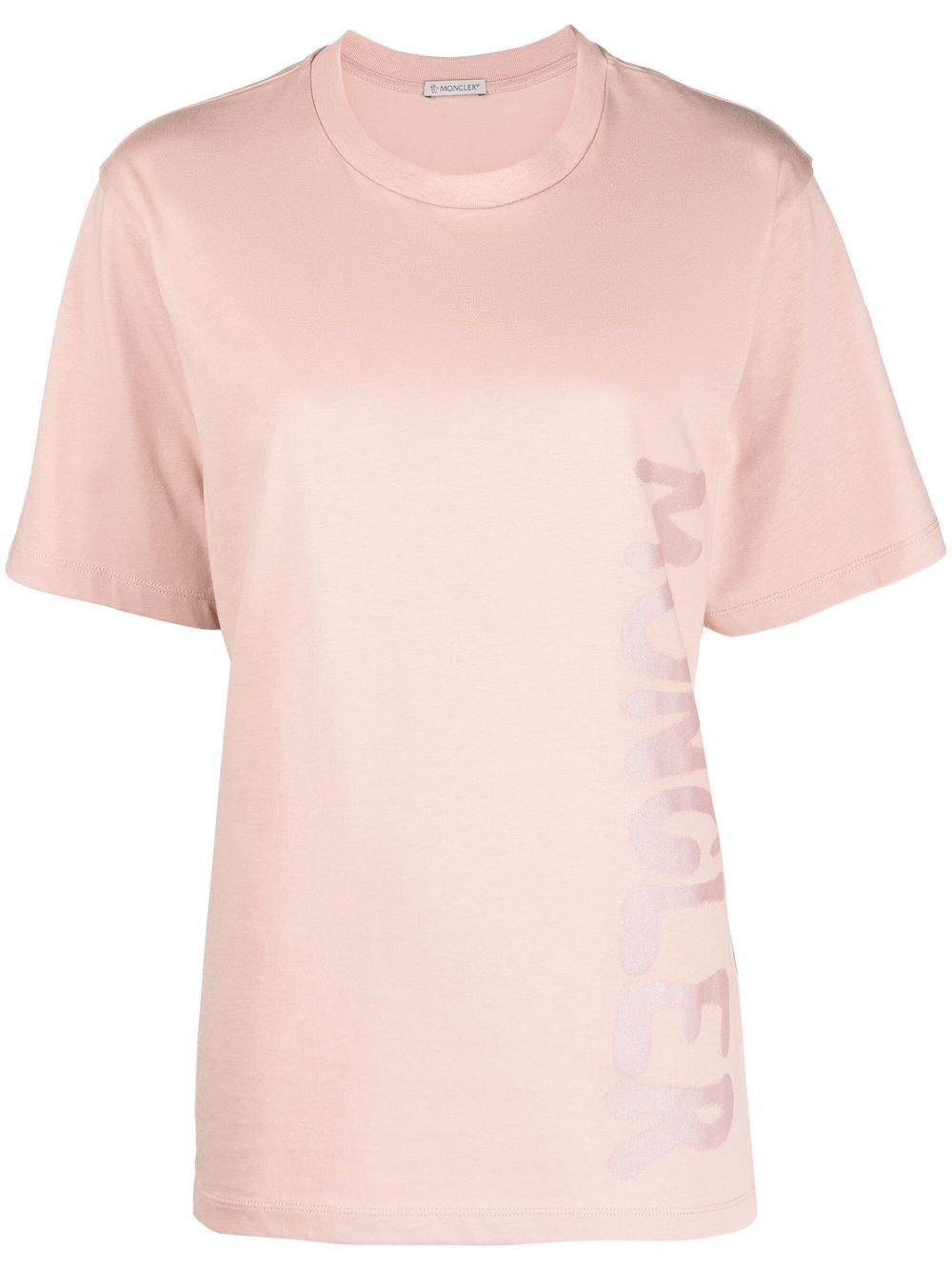 Moncler T-Shirt mit Logo-Print - Rosa von Moncler