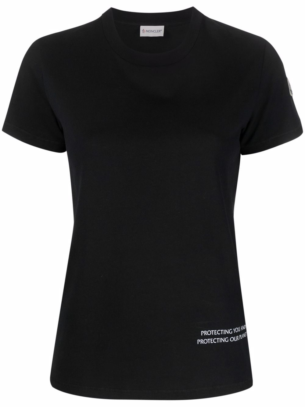Moncler T-Shirt mit Slogan-Print - Schwarz von Moncler