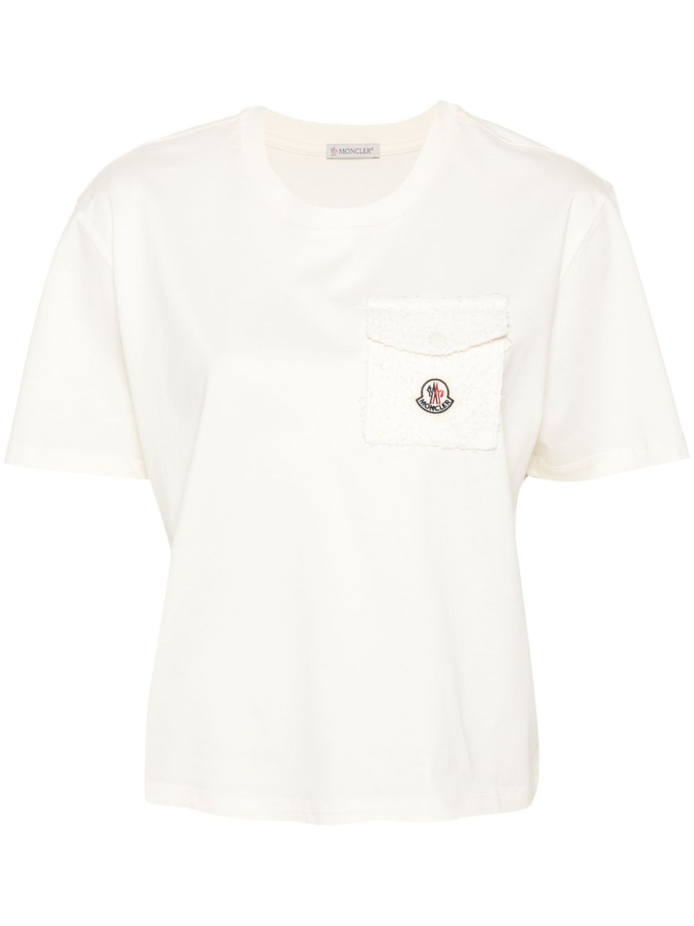 Moncler T-Shirt mit Taschendetail - Nude von Moncler