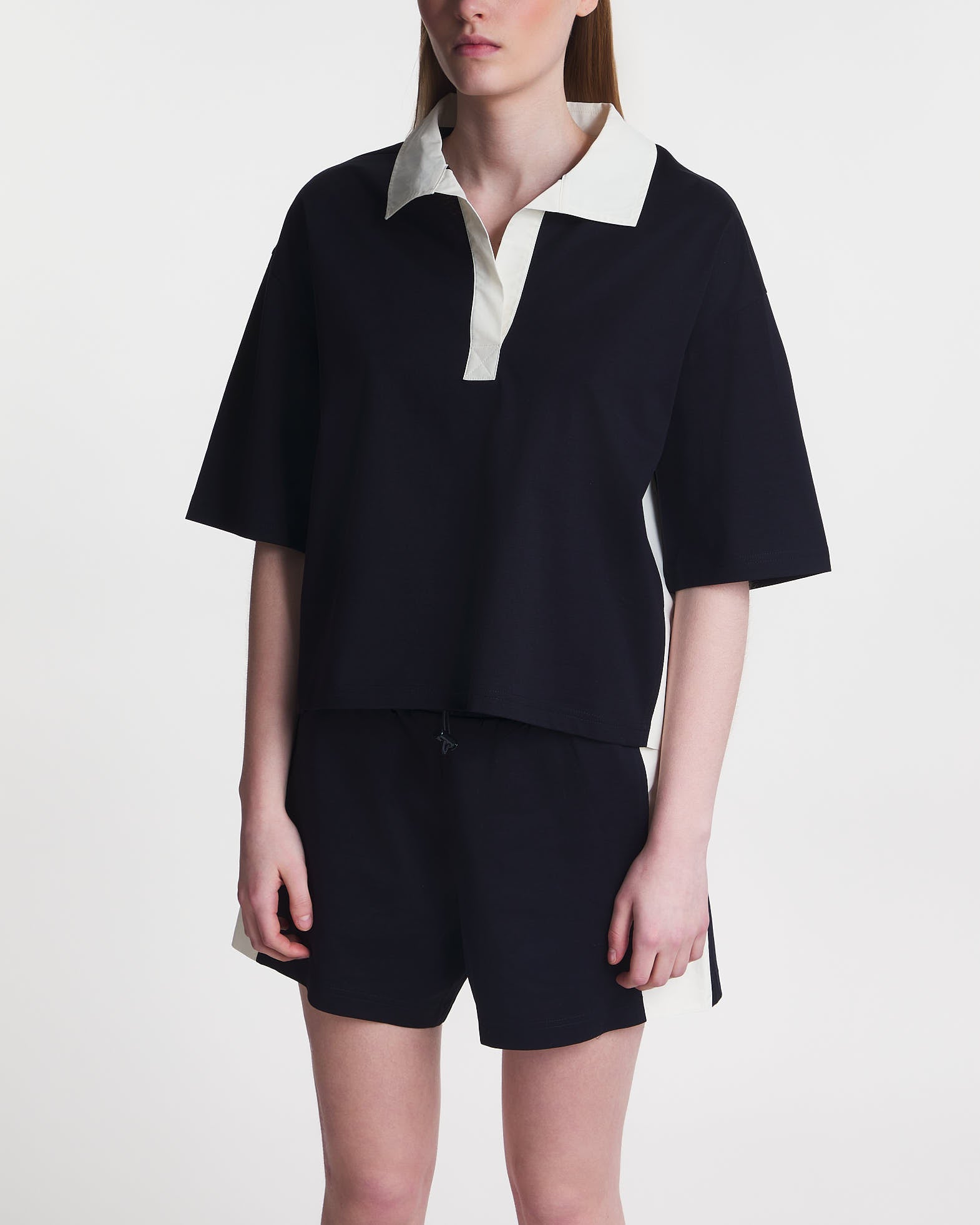 Moncler Top Polo Shirt Manica Corta Navy von Moncler