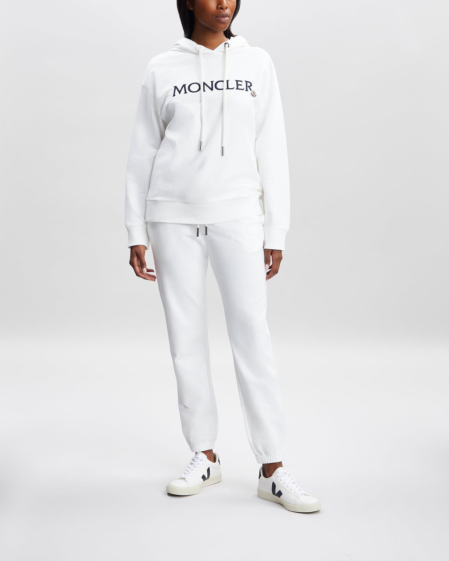 Moncler Trousers Trackpant Logo Offwhite von Moncler
