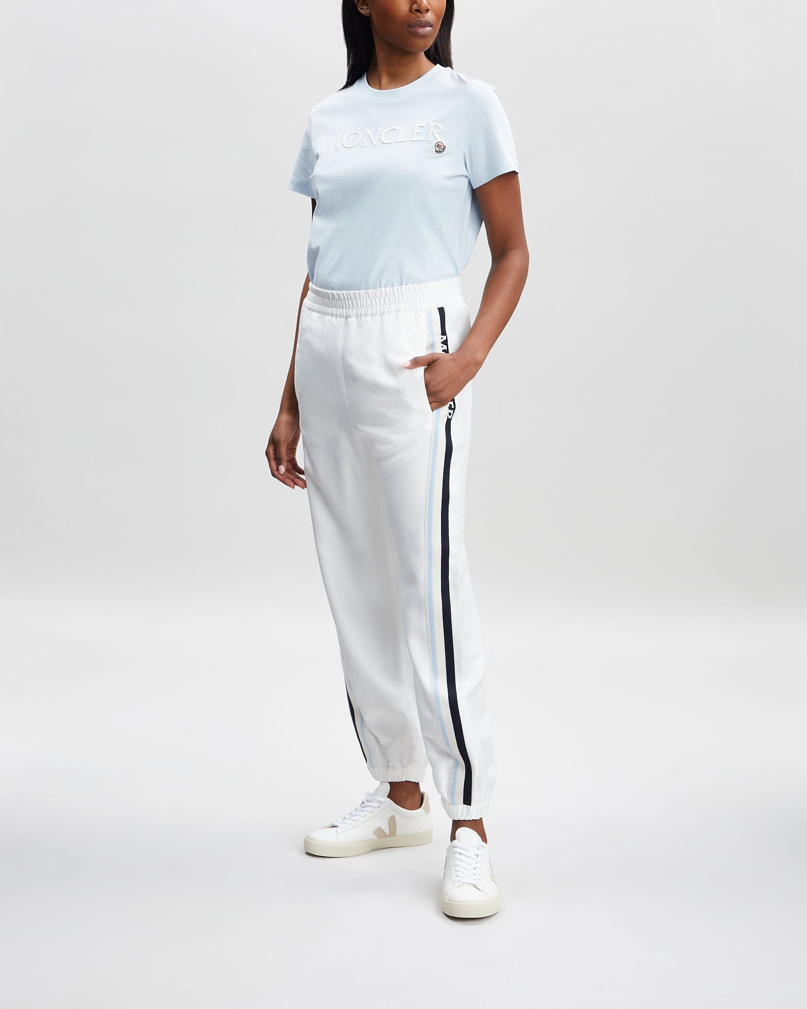 Moncler Trousers Twill Jogging Offwhite von Moncler