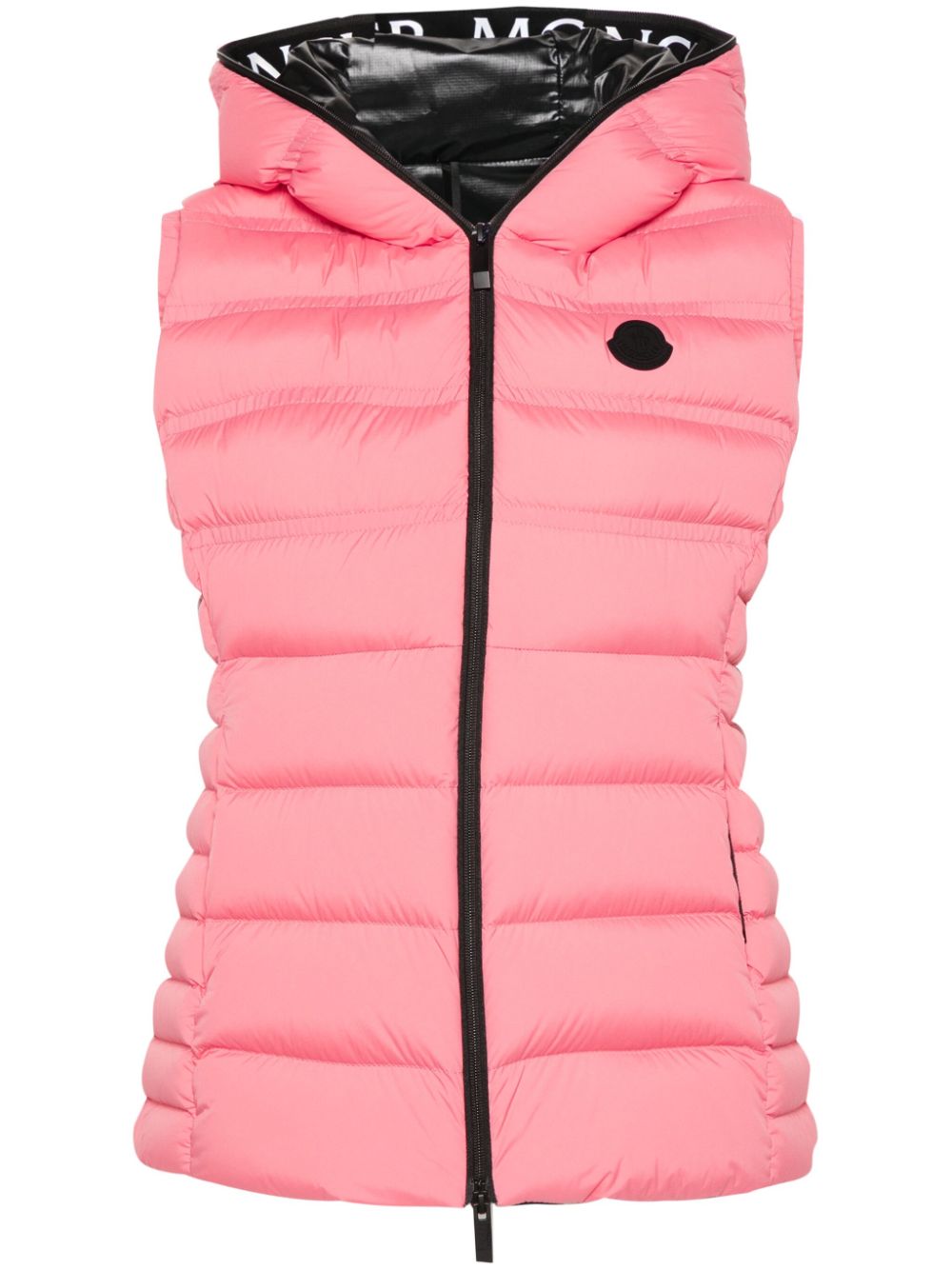 Moncler Weste mit Logo-Applikation - Rosa von Moncler