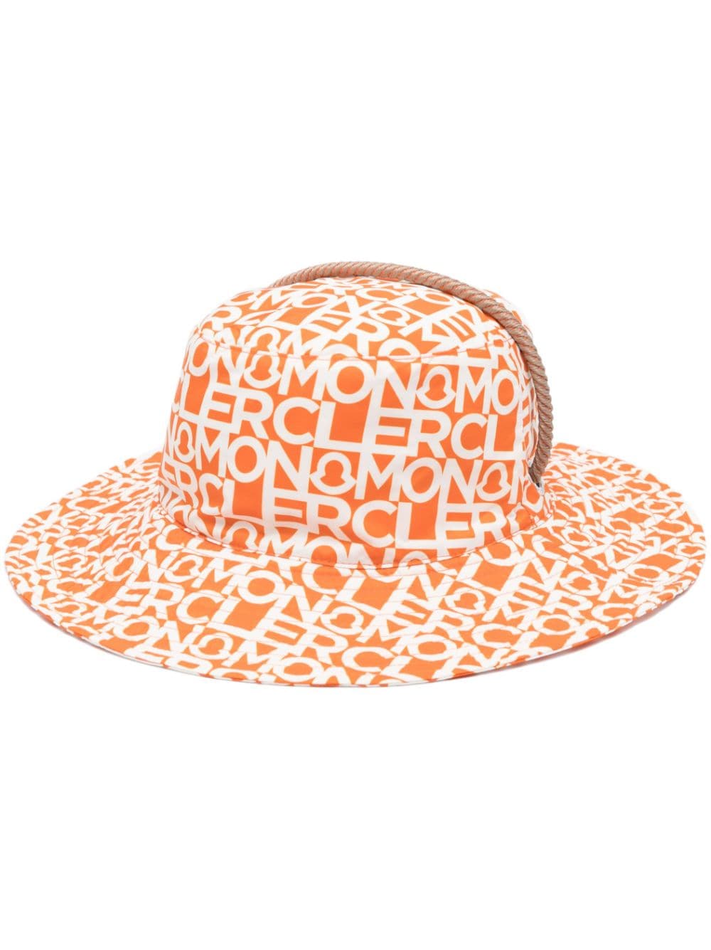 Moncler Sonnenhut mit grafischem Print - Orange von Moncler