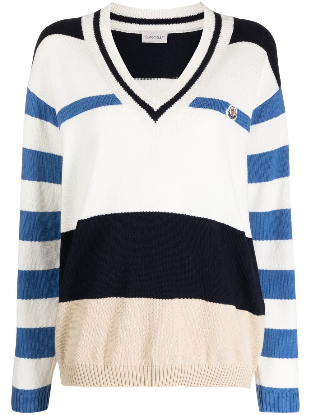 Moncler Pullover in Colour-Block-Optik - Weiß von Moncler