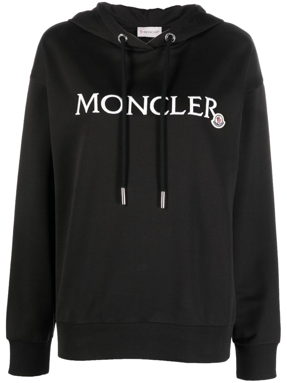 Moncler Hoodie mit Logo-Stickerei - Schwarz von Moncler