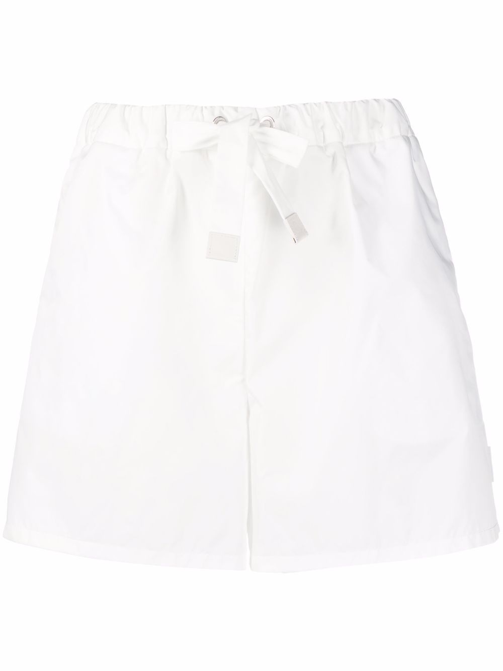 Moncler High-Waist-Shorts mit Kordelzug - Weiß von Moncler