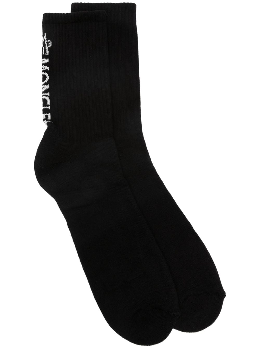 Moncler Socken mit Intarsien-Logo - Schwarz von Moncler