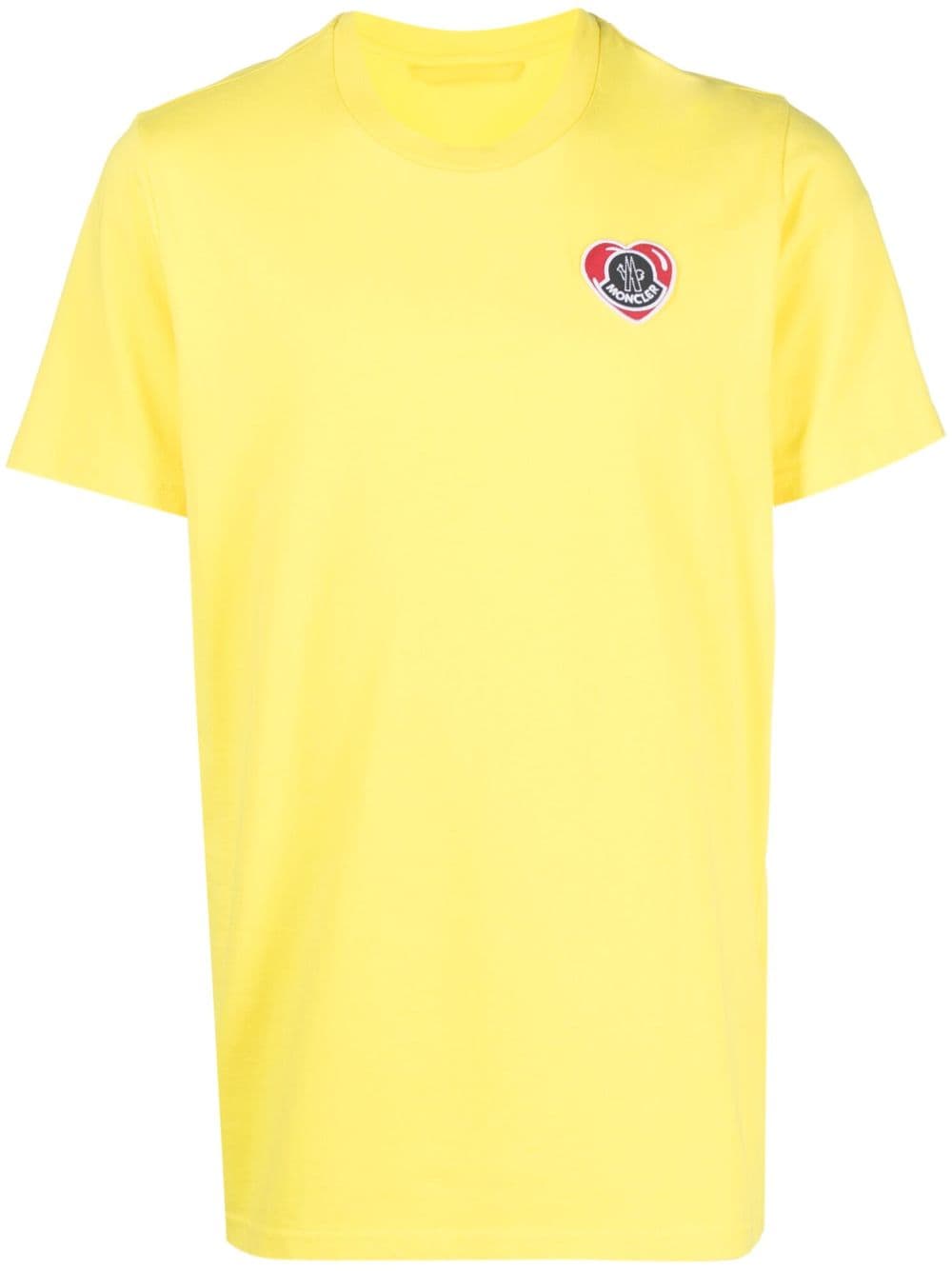 Moncler T-Shirt mit Logo-Applikation - Gelb von Moncler