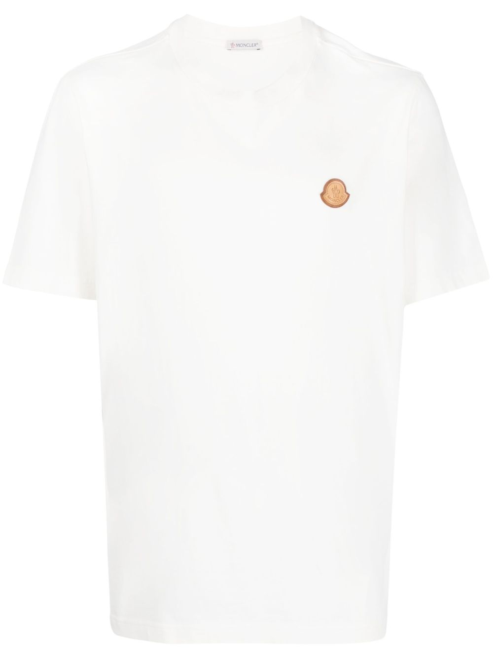 Moncler T-Shirt mit Logo-Applikation - Weiß von Moncler