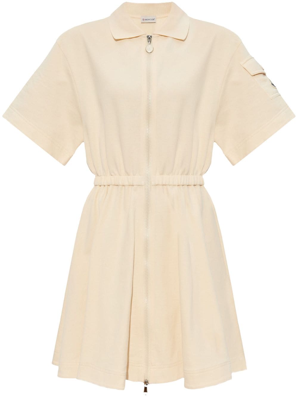 Moncler Kleid mit Logo-Applikation - Nude von Moncler