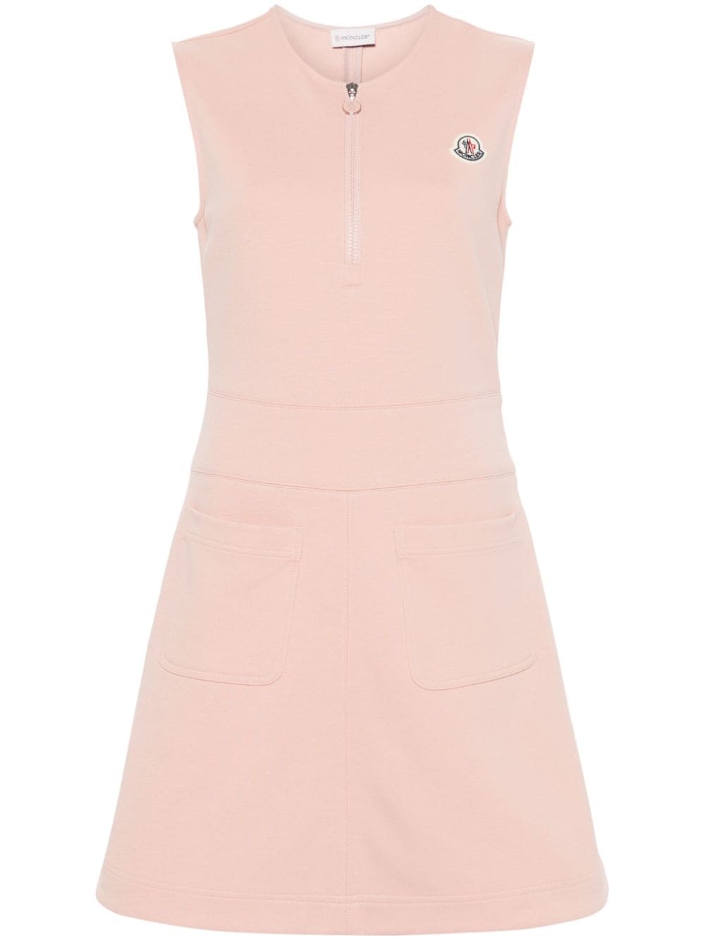 Moncler Minikleid mit Logo-Applikation - Rosa von Moncler