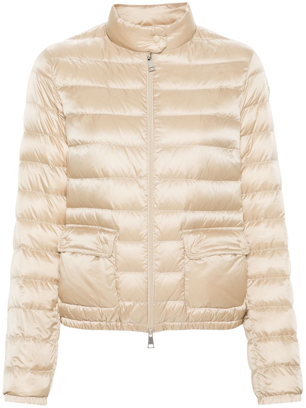 Moncler Gefütterte Jacke mit Logo-Applikation - Nude von Moncler