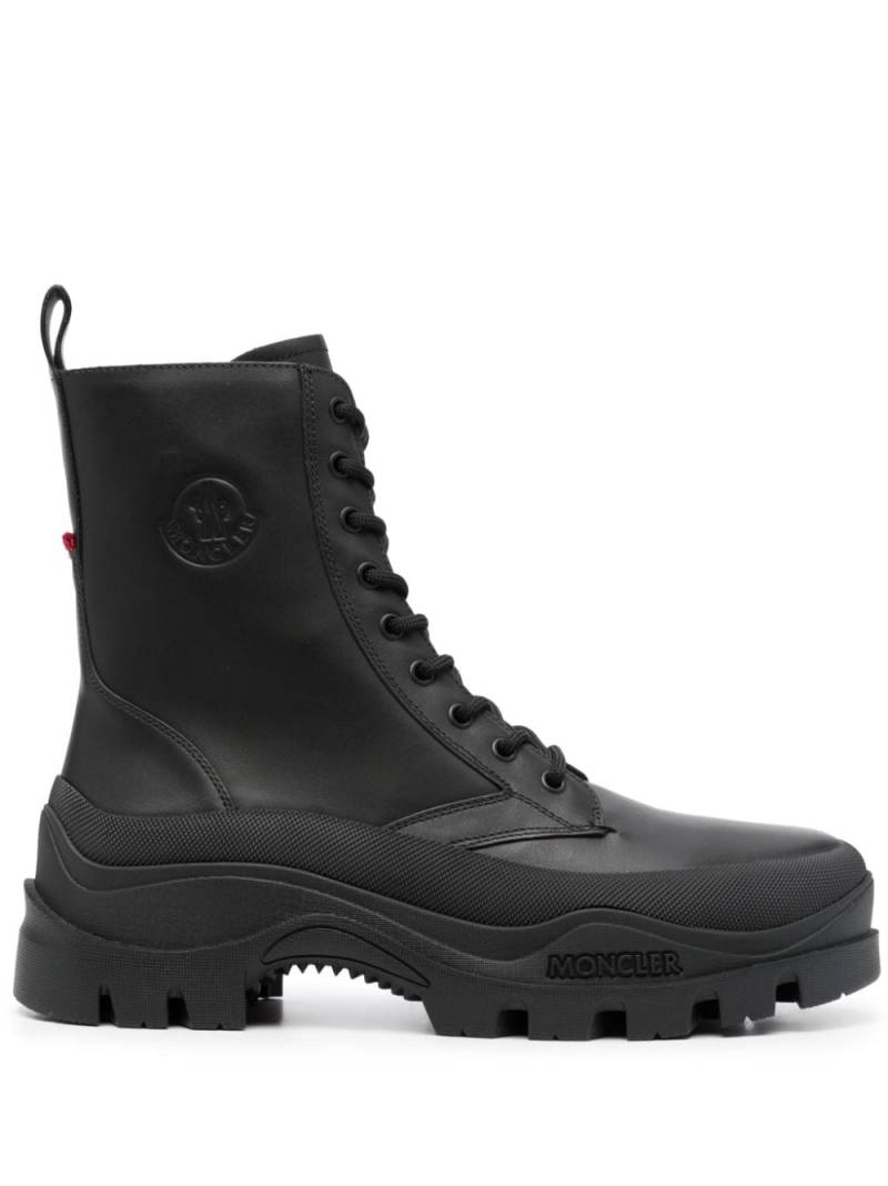 Moncler Schnürstiefel mit Logo-Prägung - Schwarz von Moncler