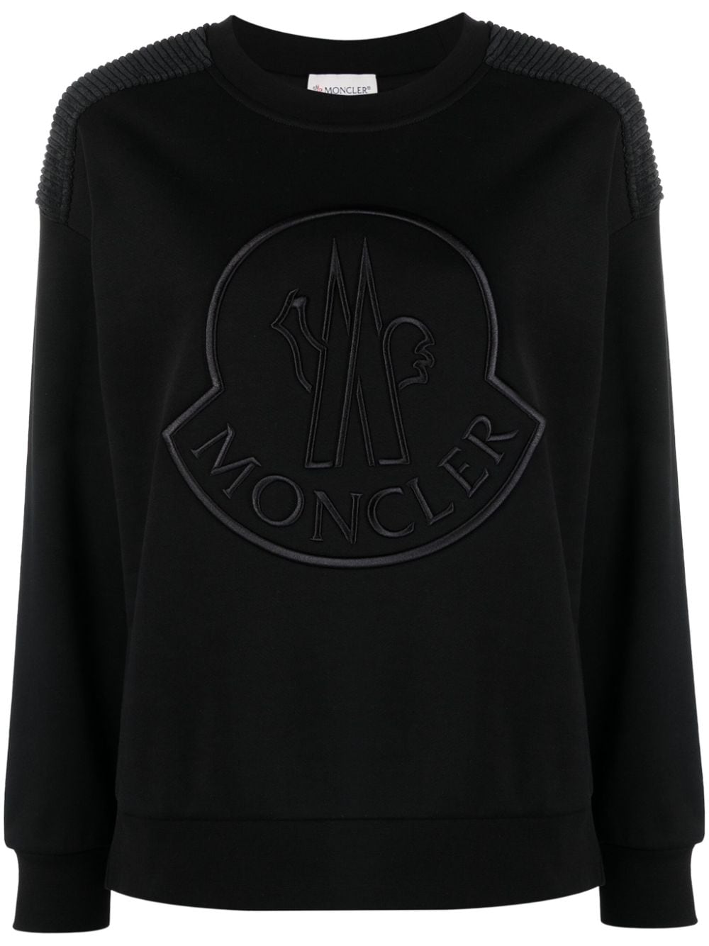 Moncler Sweatshirt mit Logo-Stickerei - Schwarz von Moncler