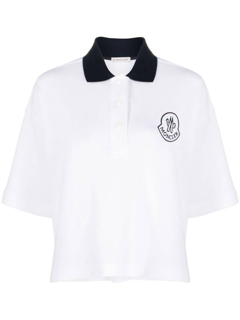 Moncler Rugby-Shirt mit Logo-Stickerei - Weiß von Moncler