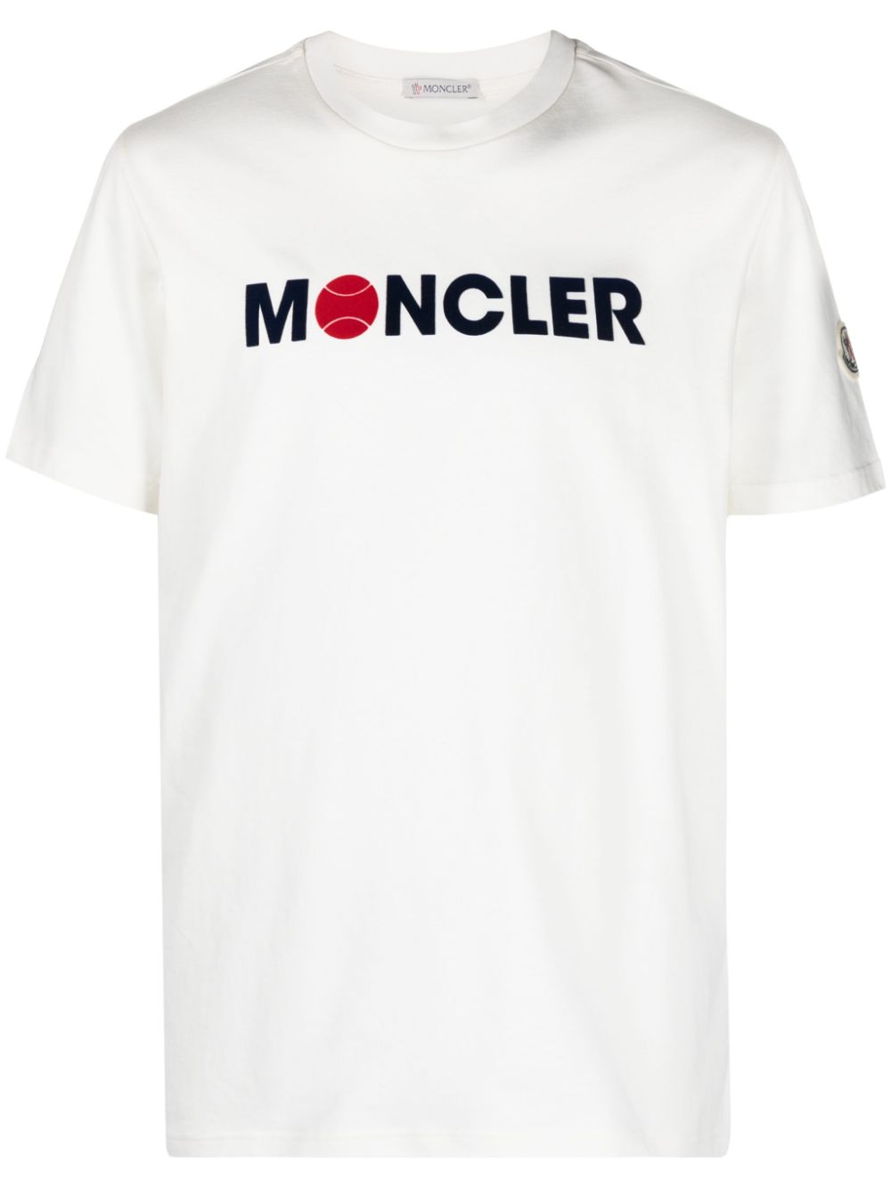 Moncler T-Shirt mit beflocktem Logo - Weiß von Moncler