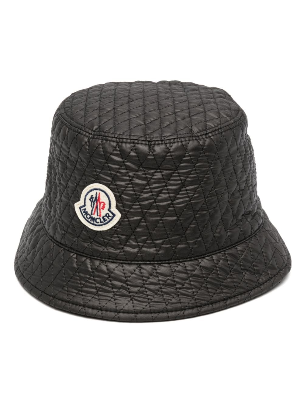 Moncler Fischerhut mit Logo-Patch - Schwarz von Moncler