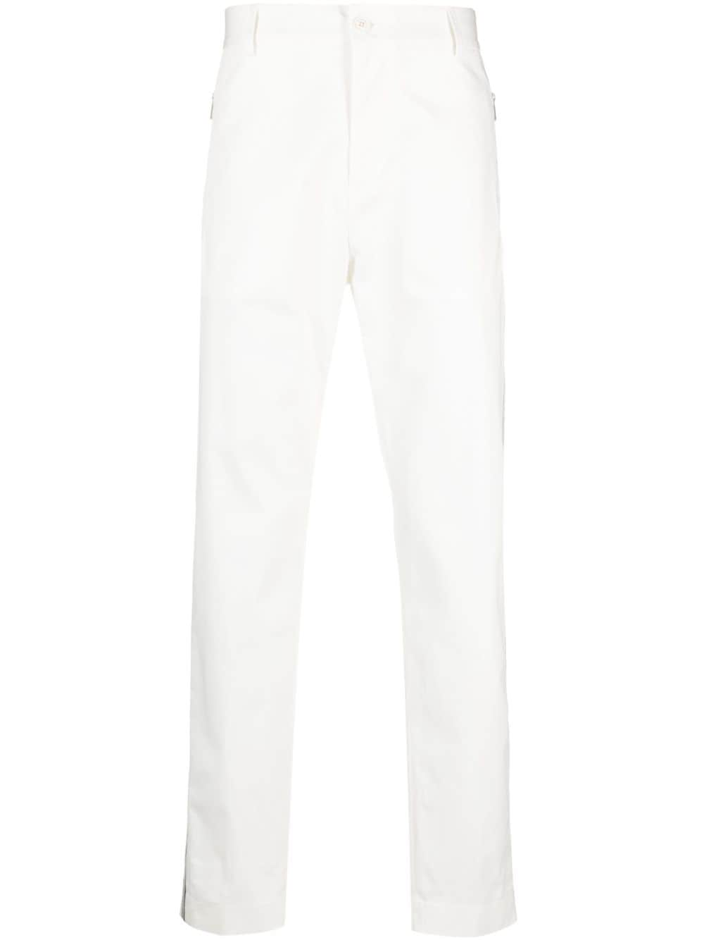 Moncler Tapered-Hose mit Logo-Patch - Weiß von Moncler