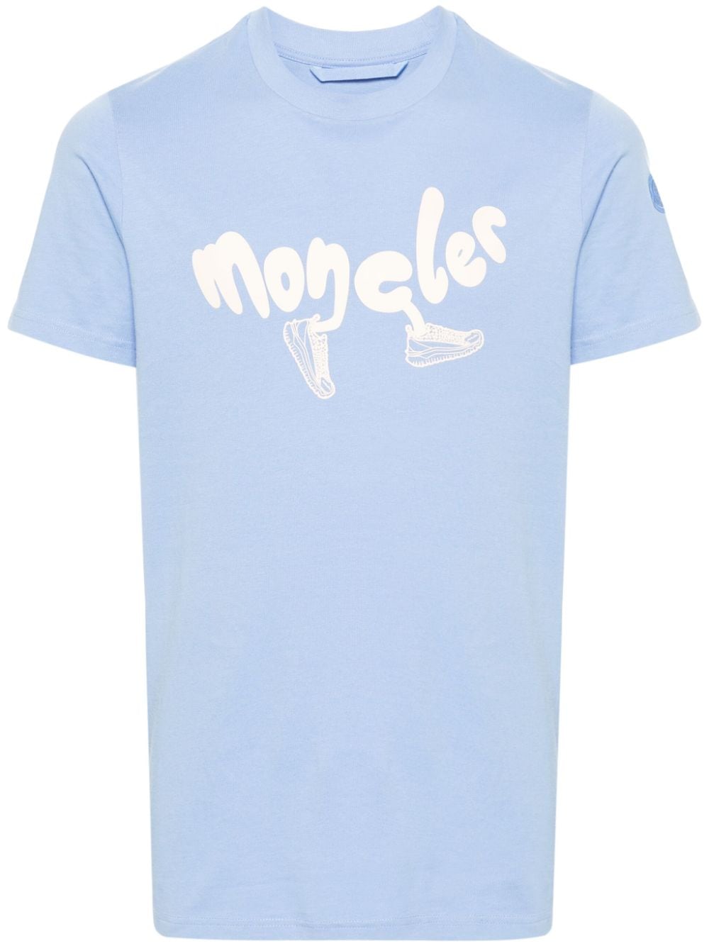 Moncler T-Shirt mit Logo-Print - Blau von Moncler