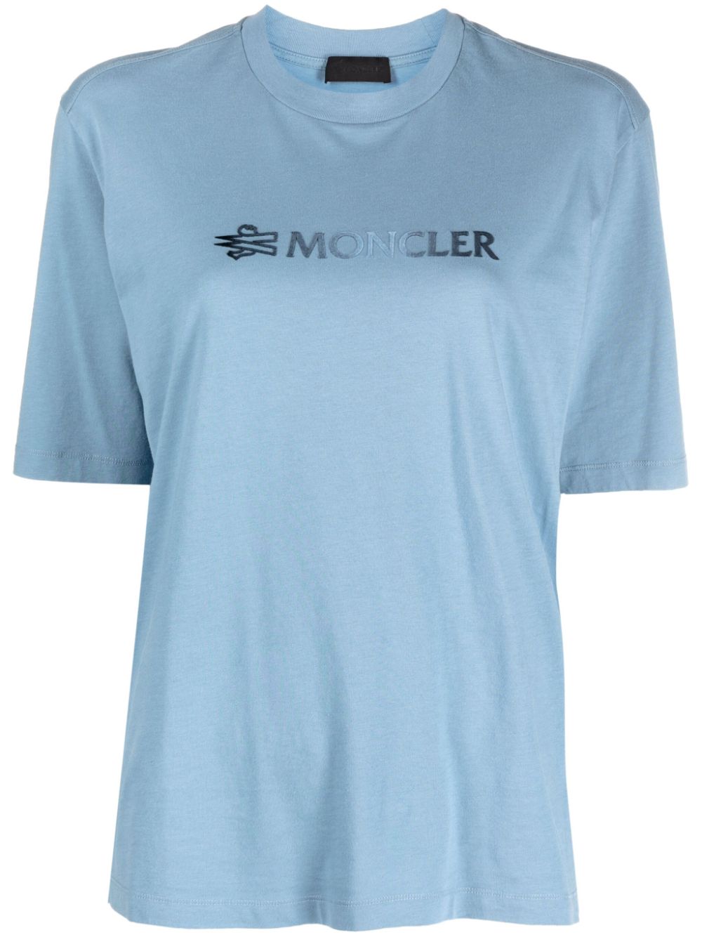 Moncler T-Shirt mit Logo-Print - Blau von Moncler