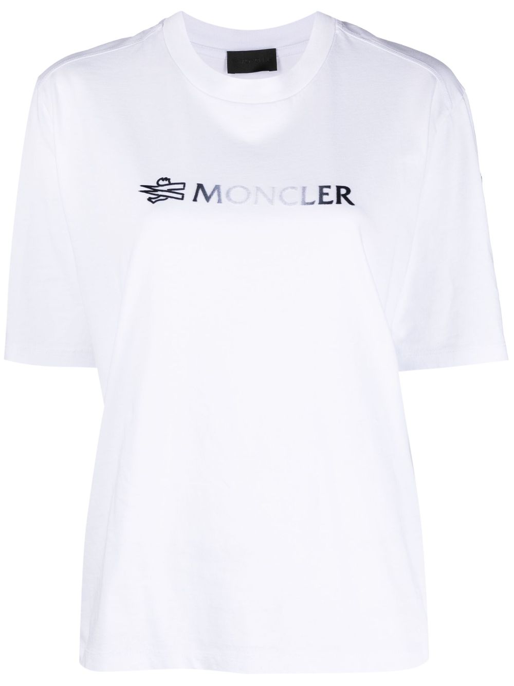 Moncler T-Shirt mit Logo-Print - Weiß von Moncler
