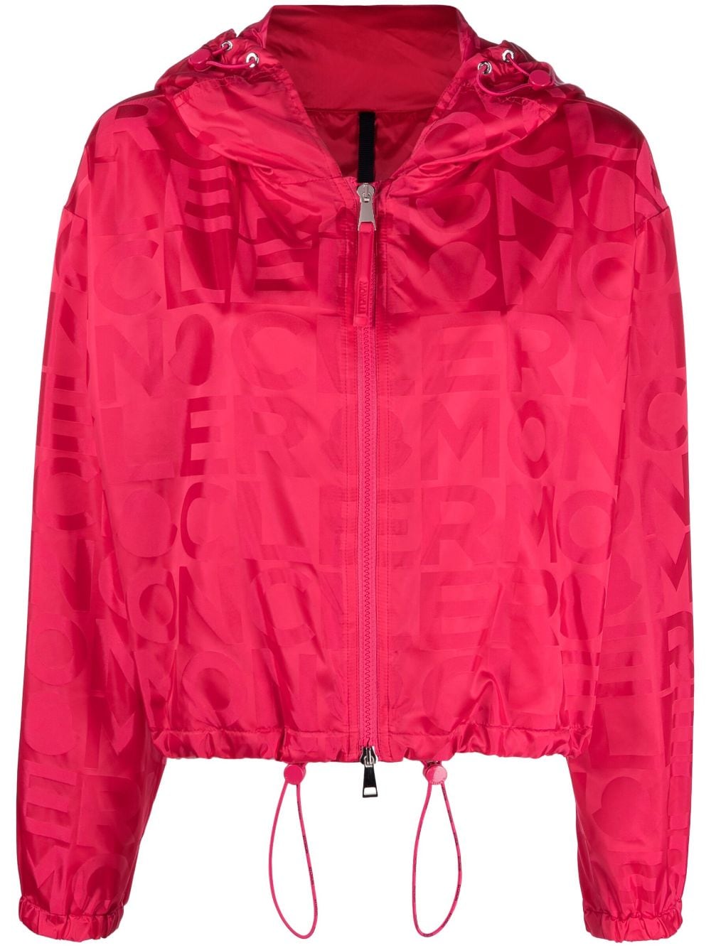 Moncler Windbreaker mit Logo-Print - Rosa von Moncler