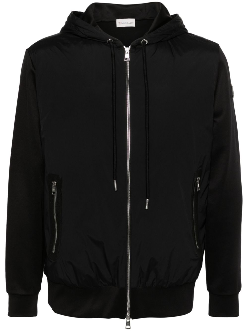 Moncler panelled zip-up jacket - Schwarz von Moncler