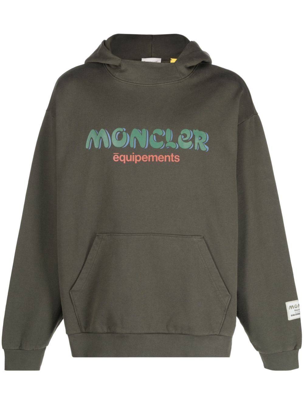 Moncler x Salehe Bembury Hoodie mit Logo-Print - Grün von Moncler