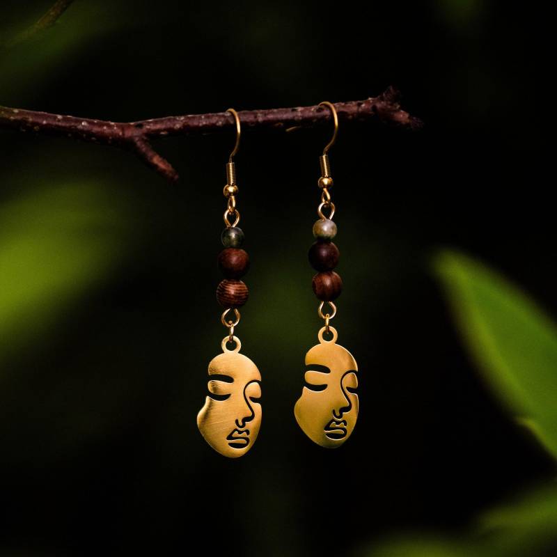 Statement Ohrringe Mit Achat Edelsteinen | Geschenk Für Starke Frauen Spiritueller Schmuck Bunte Perlenohrringe Hippie von MondNomaden