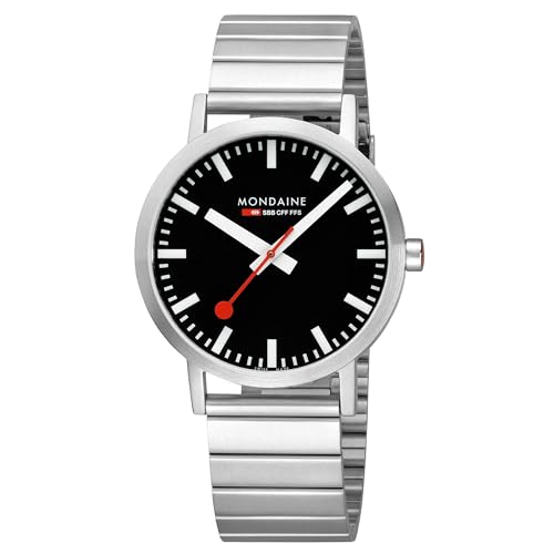 Mondaine Classic Unisex Black Watch A660.30360.16SBW von Mondaine