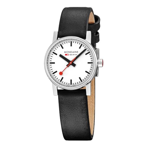 Mondaine Damen Analog Quarz Uhr mit Leder Armband MSE.30110.LBV von Mondaine