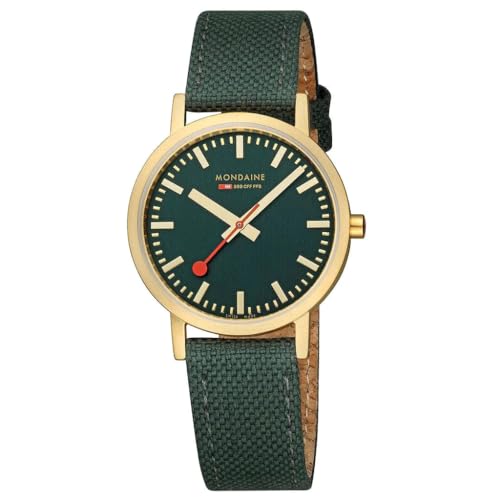 Mondaine Damen Analog Quarz Uhr mit Textil Armband A660.30314.60SBS von Mondaine