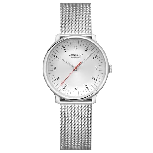 Mondaine Damenarmbanduhr Doppio mit Mesh-Band 33 mm MLE.33110.SM von Mondaine