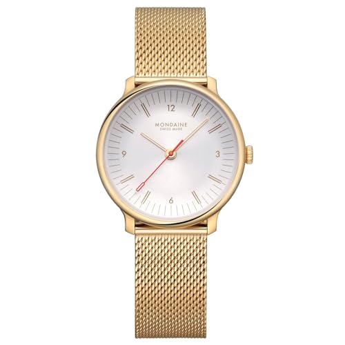 Mondaine Damenuhr Doppio Goldfarben 33 mm MLE.33111.SM von Mondaine