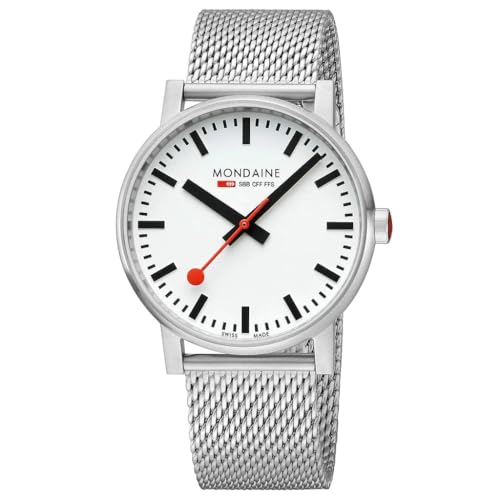 Mondaine Herren Analog Quarz Uhr mit Edelstahl Armband MSE.43110.SJ von Mondaine