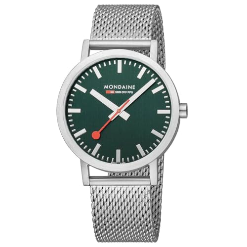 Mondaine Herren Analog Quartz Uhr mit Edelstahl Armband A6603036060SBJ von Mondaine