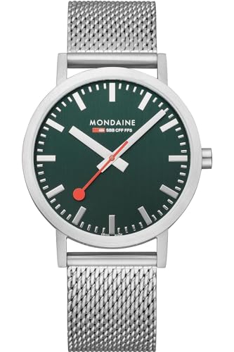 Mondaine Herren Analog Quartz Uhr mit Edelstahl Armband A6603036060SBJ von Mondaine
