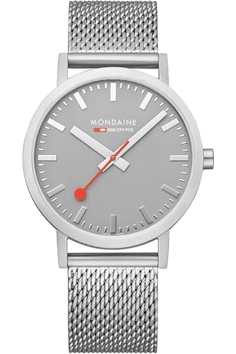 Mondaine Herren Analog Quartz Uhr mit Edelstahl Armband A6603036080SBJ von Mondaine
