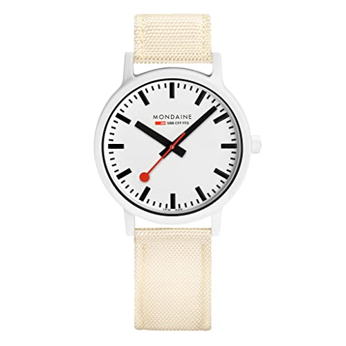 Mondaine Herren Analog Quartz Uhr mit NATO-Textilarmband Armband MS141111LT von Mondaine