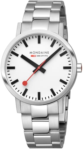 Mondaine Herren Analog Quarz Uhr mit Edelstahl Armband A660.30360.11SBJ von Mondaine