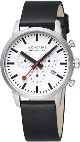 Mondaine Herren Analog Quarz Uhr mit Leder Armband MSD.41411.LBV von Mondaine