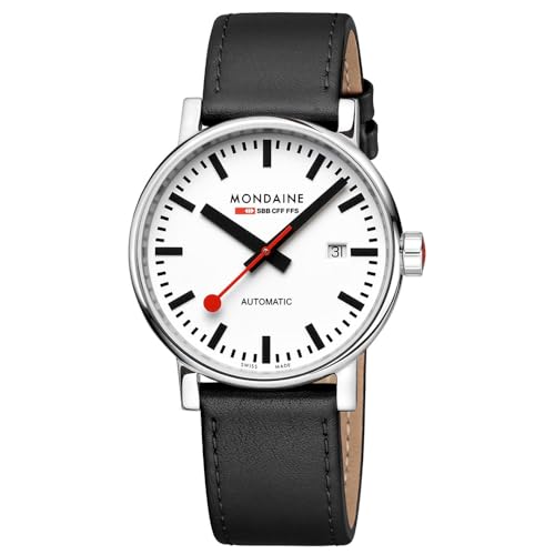 Mondaine Herren Analog Quarz Uhr mit Leder Armband MSE40610LB von Mondaine