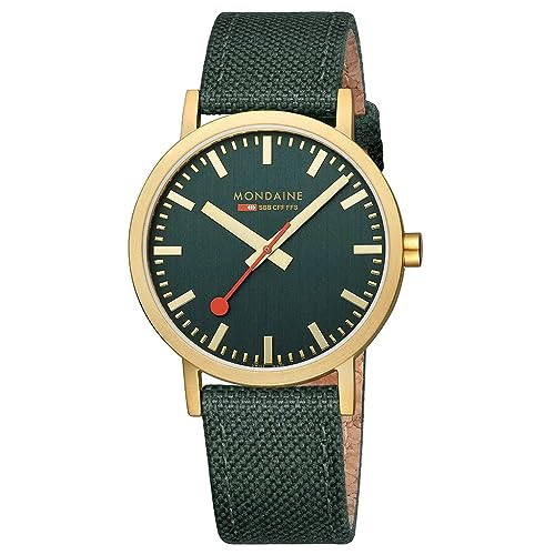 Mondaine Herren Analog Quarz Uhr mit Textil Armband A660.30360.60SBS von Mondaine