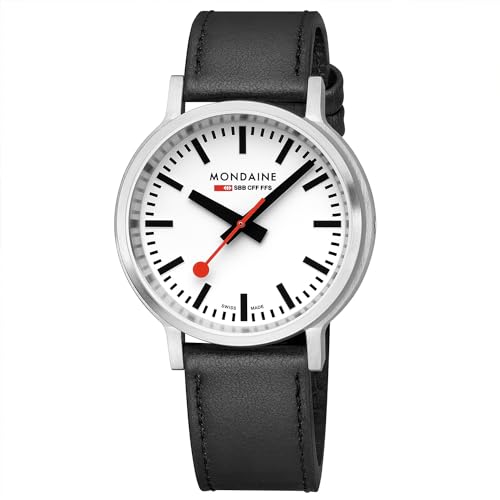 Mondaine Herren Analog Schweizer Quarzwerk Uhr mit Kunststoff Armband MST.4101B.LBV.2SE von Mondaine