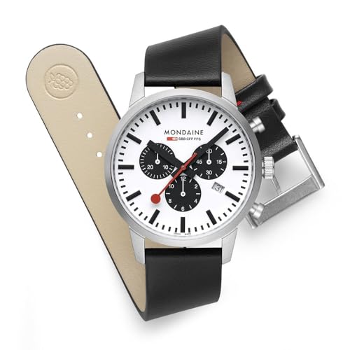 Mondaine Herren Analog Quarz Uhr mit Kunststoff Armband MSD.41410.LBV von Mondaine