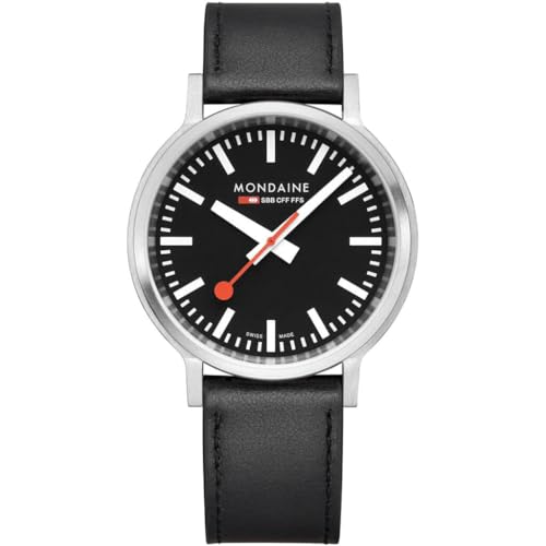 Mondaine Herren Analog Quarz Uhr mit Leder Armband MST.41020.LBV.2SE von Mondaine