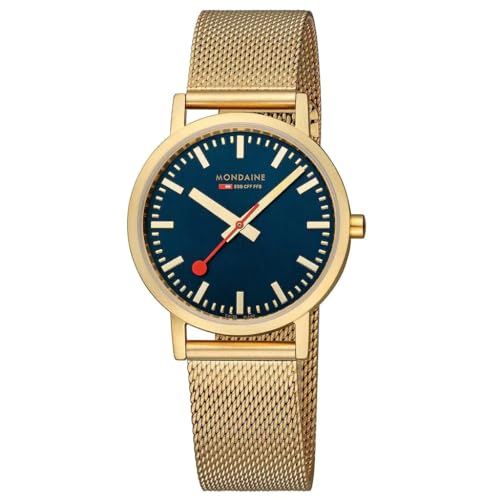 Mondaine Damen Analog Quarz Uhr mit Edelstahl Armband A660.30314.40SBM von Mondaine