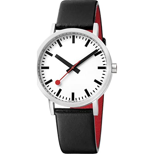 Mondaine Unisex Analog Quarz Uhr mit Leder Armband MSE40610LB von Mondaine